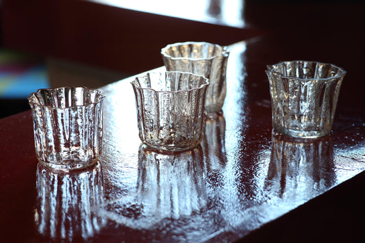 Underground Pico shot glasses on a bar counter for a trendy party setting